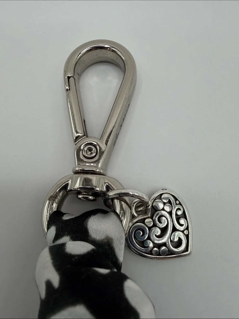 Brighton Fashionista Open Hearts Scarf Keychain or Purse Charm